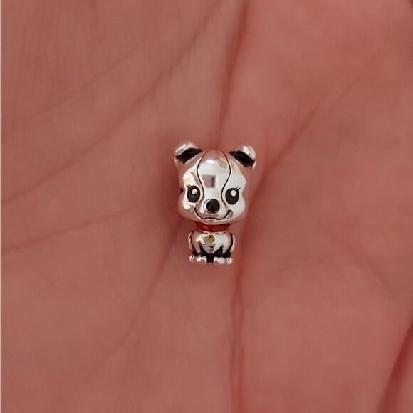 925 Silver Puppy Dog Charm - Picture 2 of 5